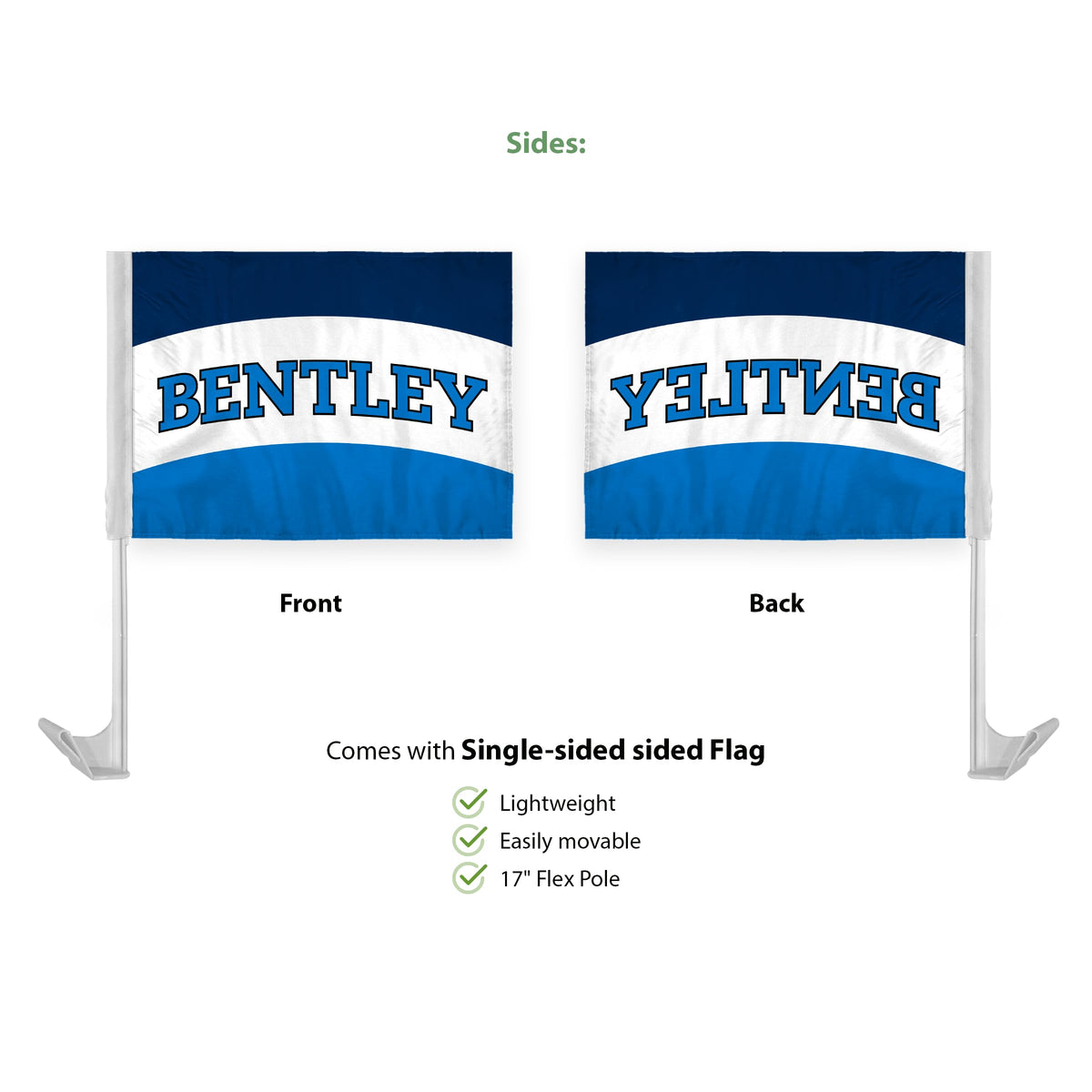 Bentley University Economy Car Flag 12 x 16 inch