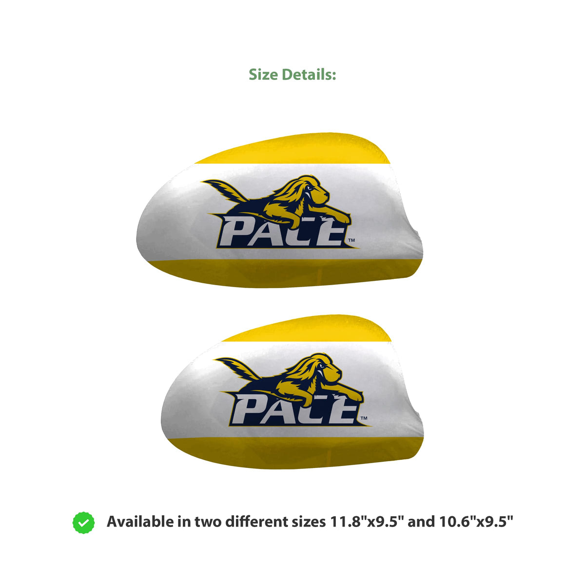 Pace University Car Mirror Cover 10.6 x 9.5 inch