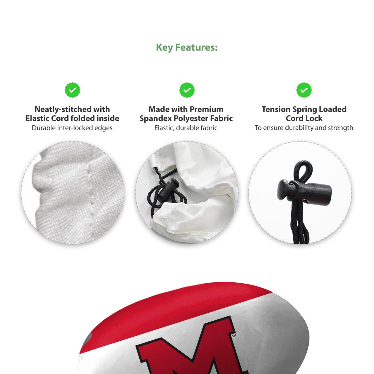 Marist University Car Mirror Cover 11.8 x 9.5 inch