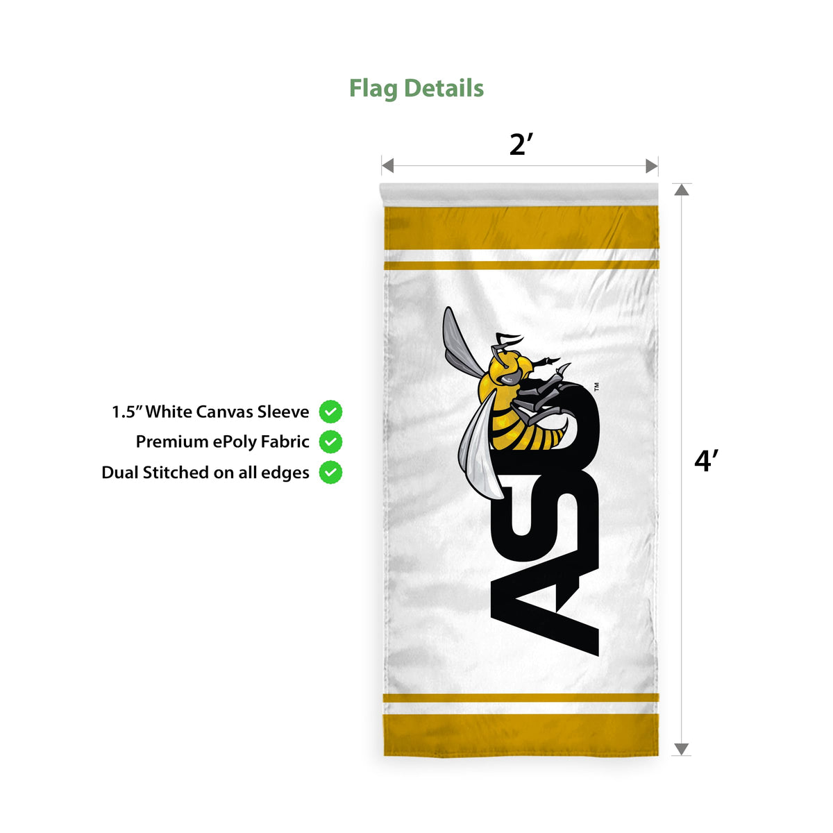 Alabama State University Banner 2 ft x 4 ft