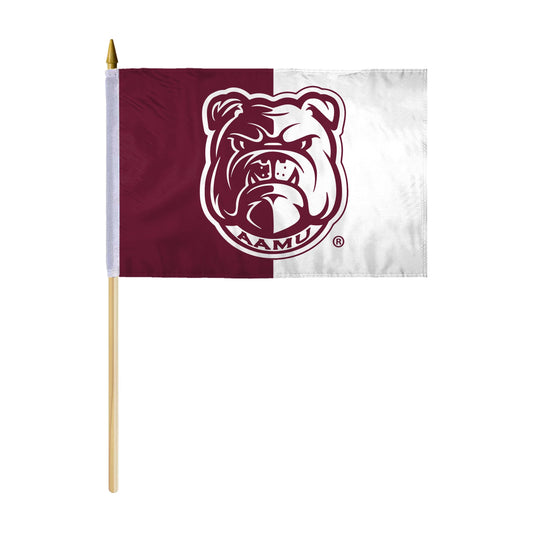 Alabama A&M University Stick Flag 12 x 18 inch