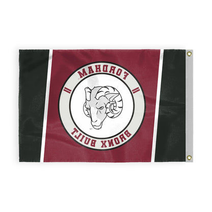 AGAS Fordham University Flag 3 x 5 ft – Single Sided Printed Nylon Fordham Rams Flag Bronx Built Design – Official NCAA Product – Fordham University Outdoor Flag with Brass Grommets, Canvas Header and Reinforced Stitched Edges for Indoor Outdoor Disp
