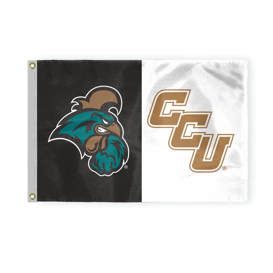 AGAS Coastal Carolina CCU Chanticleers 3' x 5' Flag - 200D Nylon with Brass Grommets - 3' X 5' Feet - Fan Man Cave Banner Flag