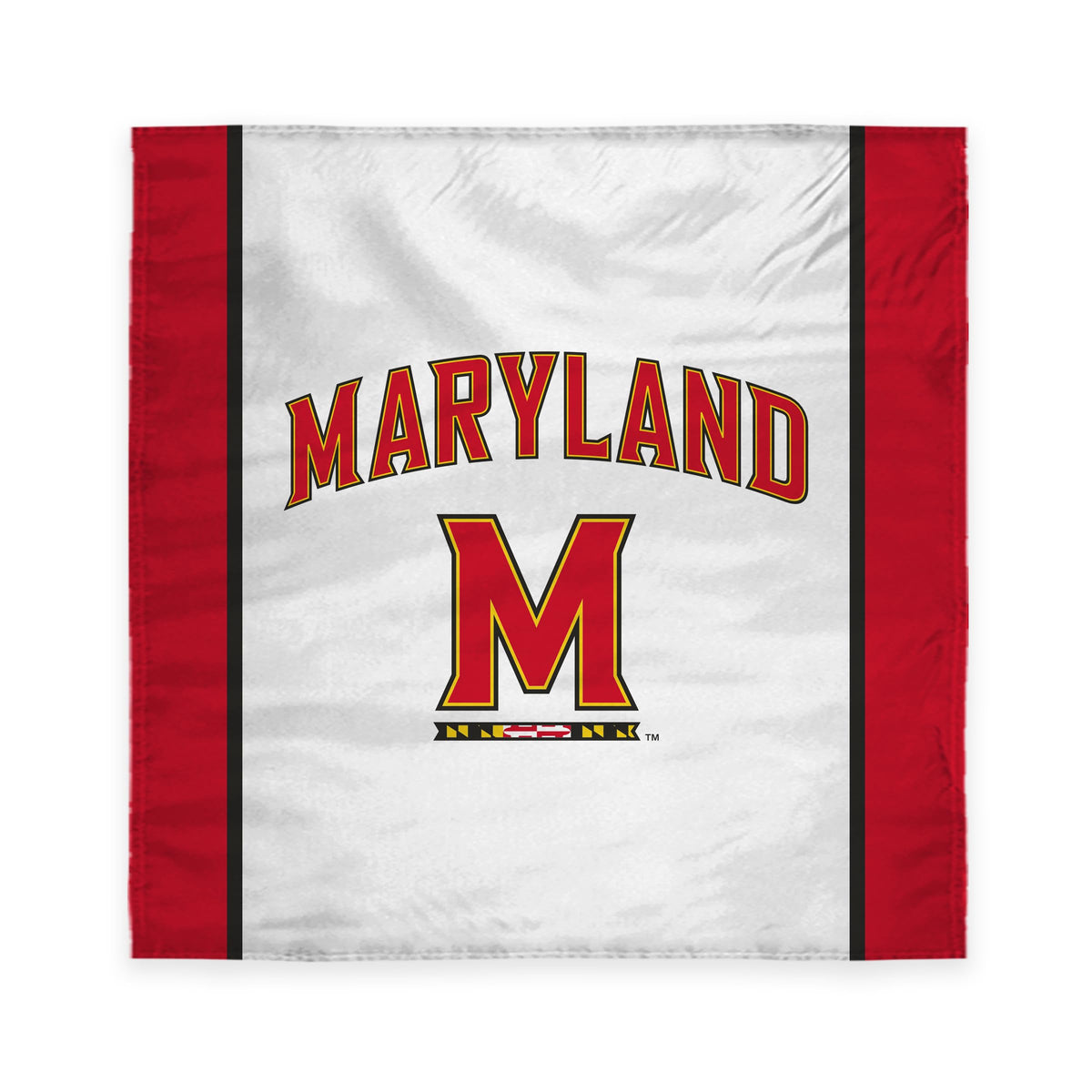 Maryland UMD University Tablecover, 48in. Wide x 48in. Long, Polyester, Party supplies, Terps tablecloth for Graduation, football tailgating, and birthday party decorations