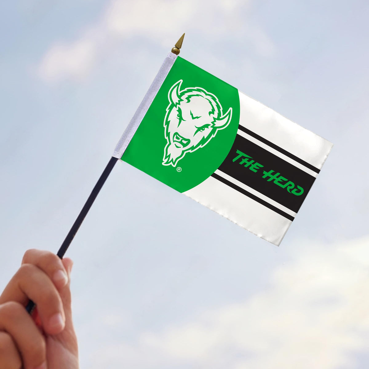 Marshall University Stick Flag 4 x 6 inch