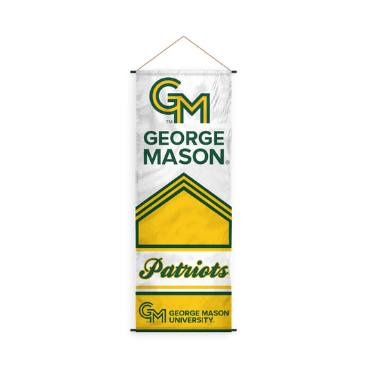 AGAS George Mason GMU University Patriots Scroll Sign 17.5" × 48" with Hanging Cord – Polyester Patriots Wall Banner