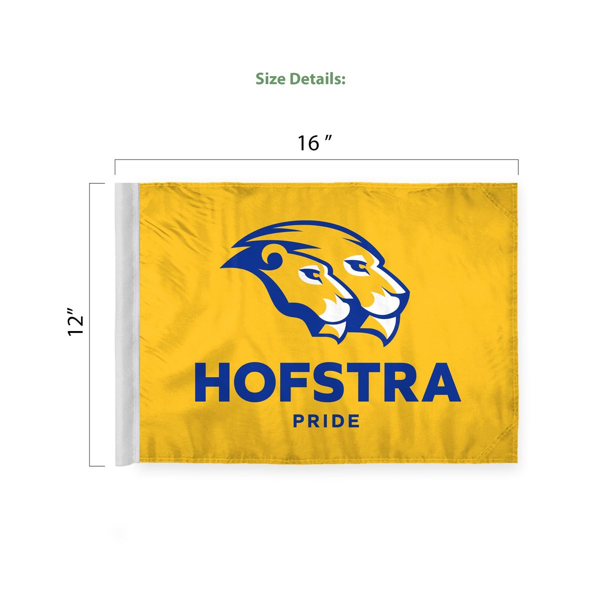 Hofstra University Economy Car Flag 12 x 16 inch