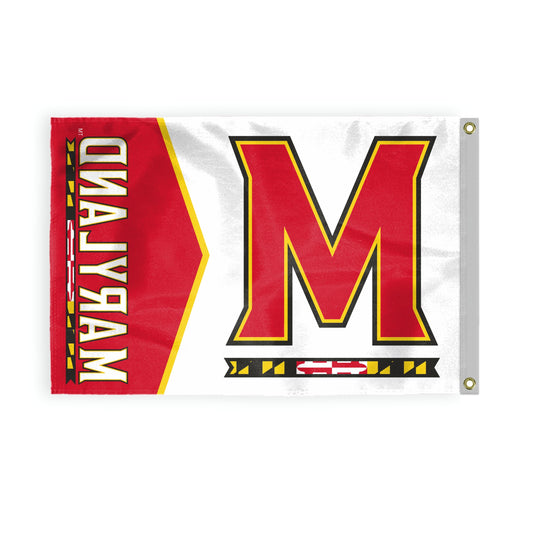 AGAS Large Maryland UMD University Terrapins 4 x 6 Feet Flag Printed 200D Nylon with Brass Grommets 4 x 6 ft Stadium Flag