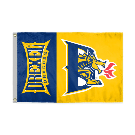 AGAS Drexel DU Dragons Boat Mini Flag 12x18 Inch Single-Reverse Printed Polyester with Brass Grommets - Dragons Nautical Flag