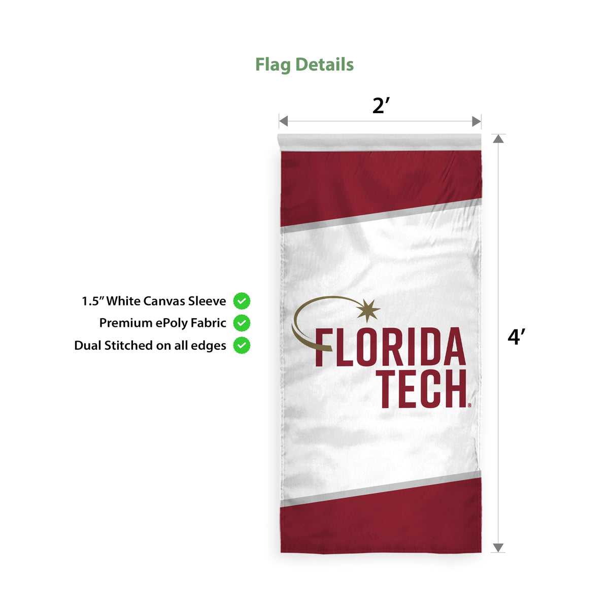 Florida Institute Of Technology Banner 2 ft x 4 ft