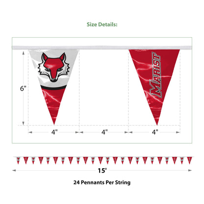 Marist University Pennant Banner String 4 x 6 inch
