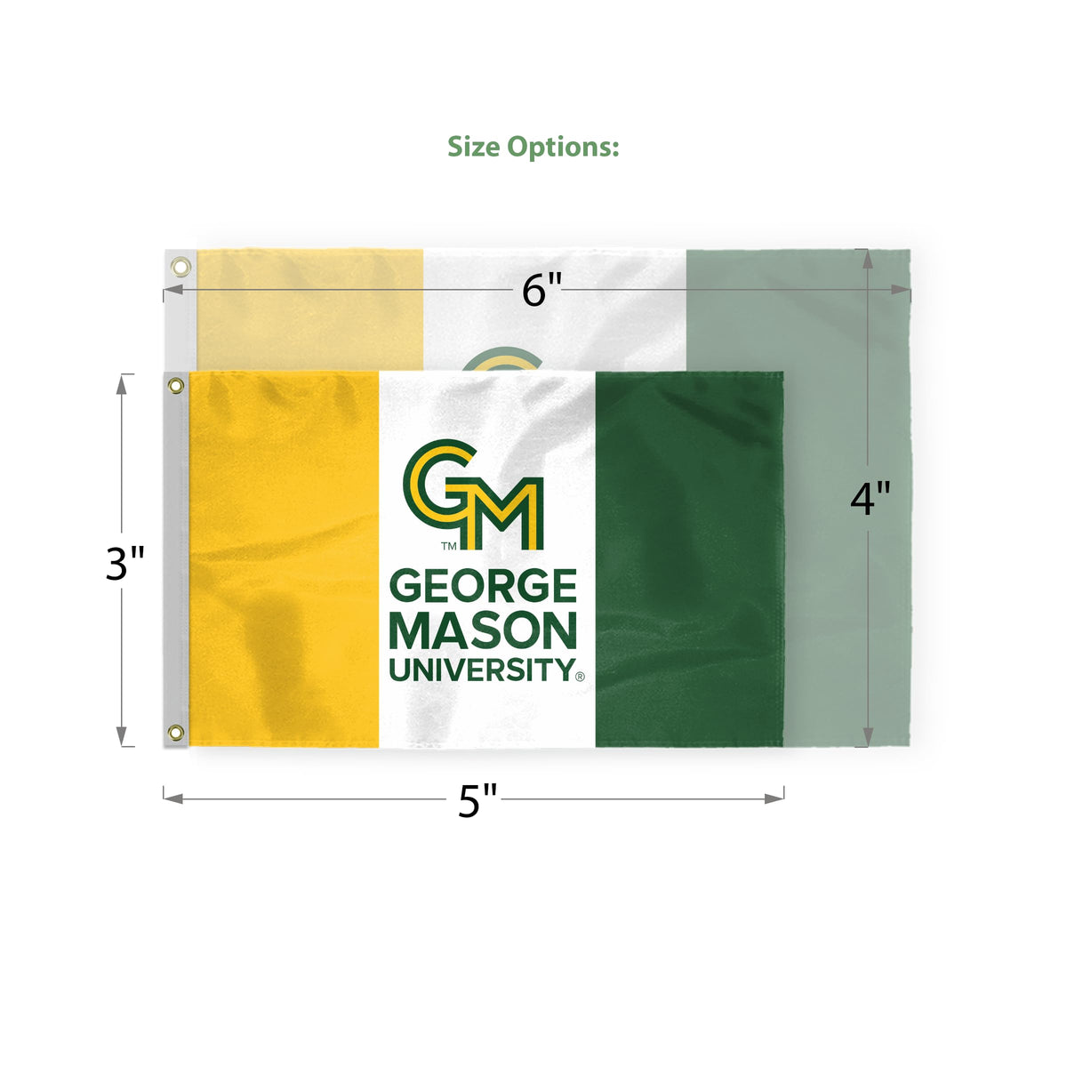 AGAS George Mason GMU Patriots 3' x 5' Flag - 200D Nylon with Brass Grommets - 3' X 5' Feet - Fan Man Cave Banner Flag