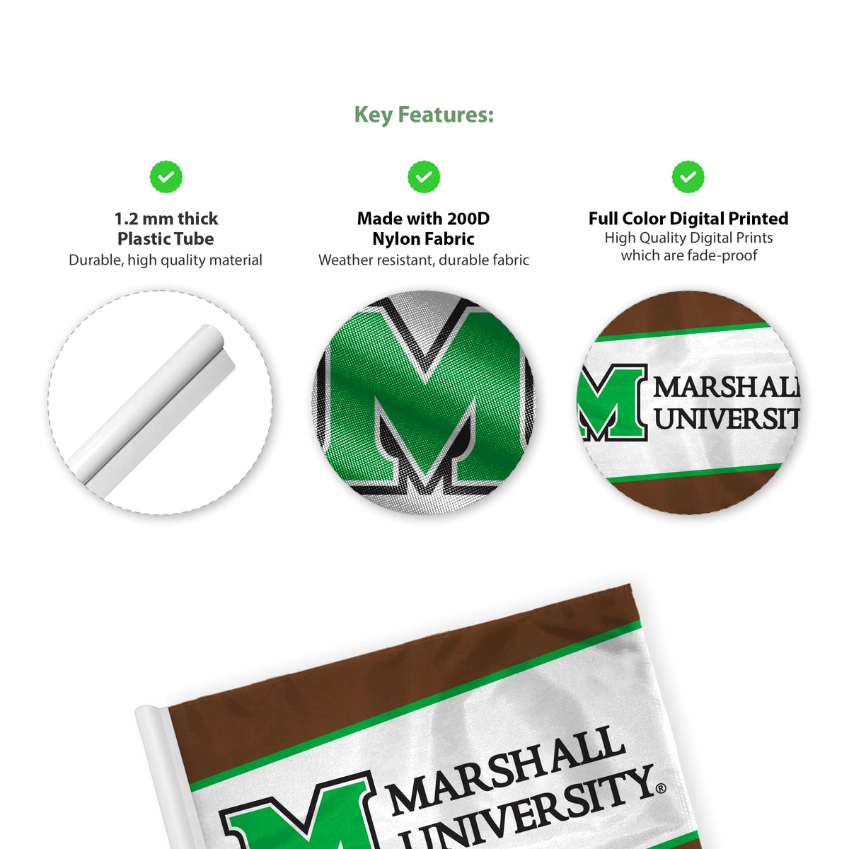 Marshall University Golf Flag 14 x 20 inch