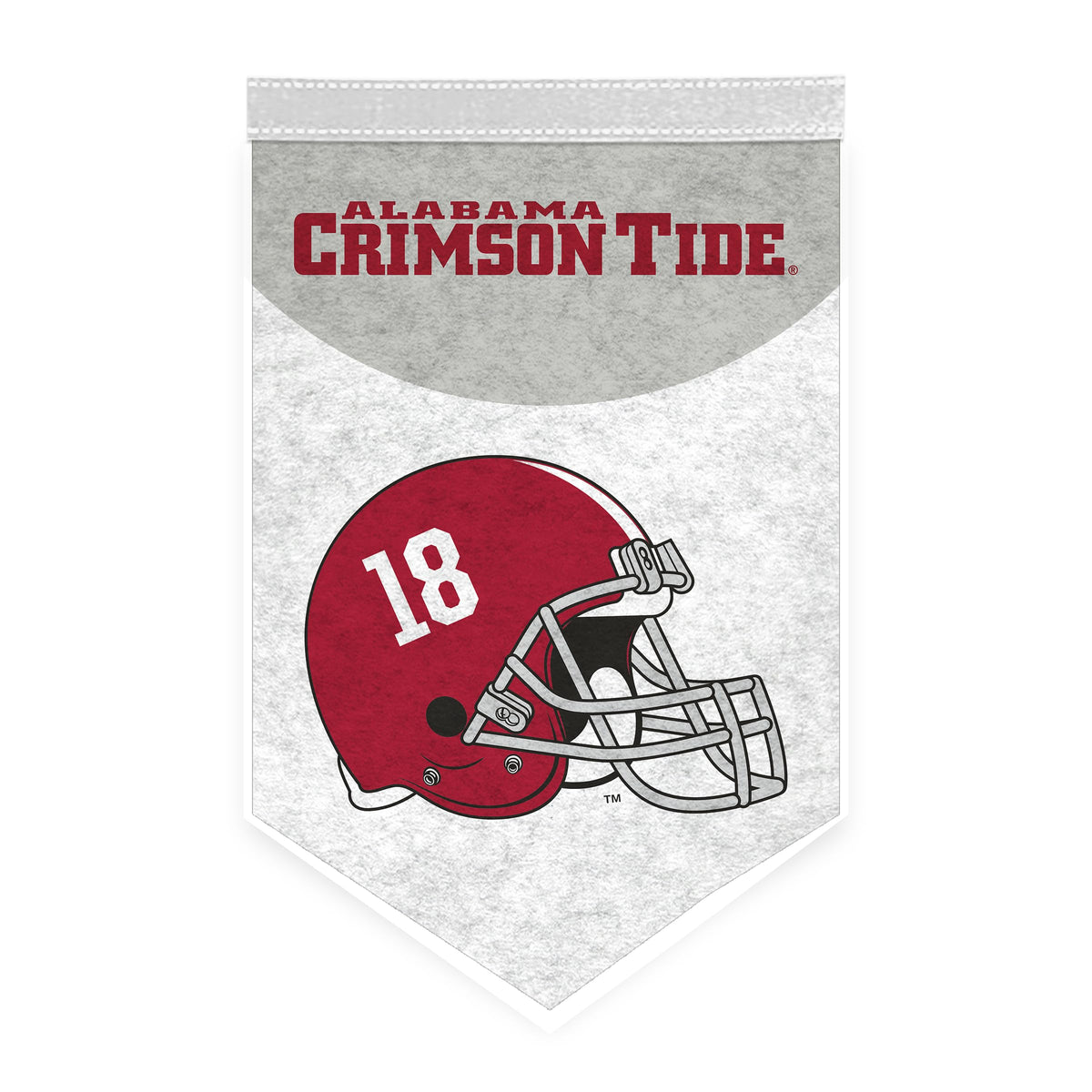 AGAS 12x18" Alabama University Crimson Tide 18 Time Football National Champions Gonfalon Felt Pennant Banner Red with 1" Pole Sleeve