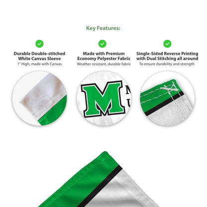 Marshall University Premium Car Flag 10.5 x 15 inch