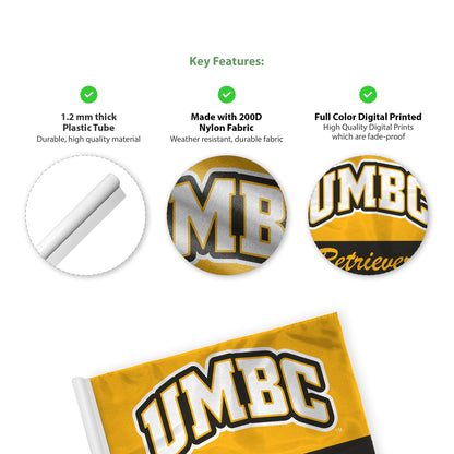 University of Maryland Baltimore County Golf Flag 6 x 8 inch