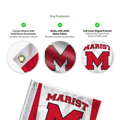 Marist University Golf Flag 6 x 8 inch