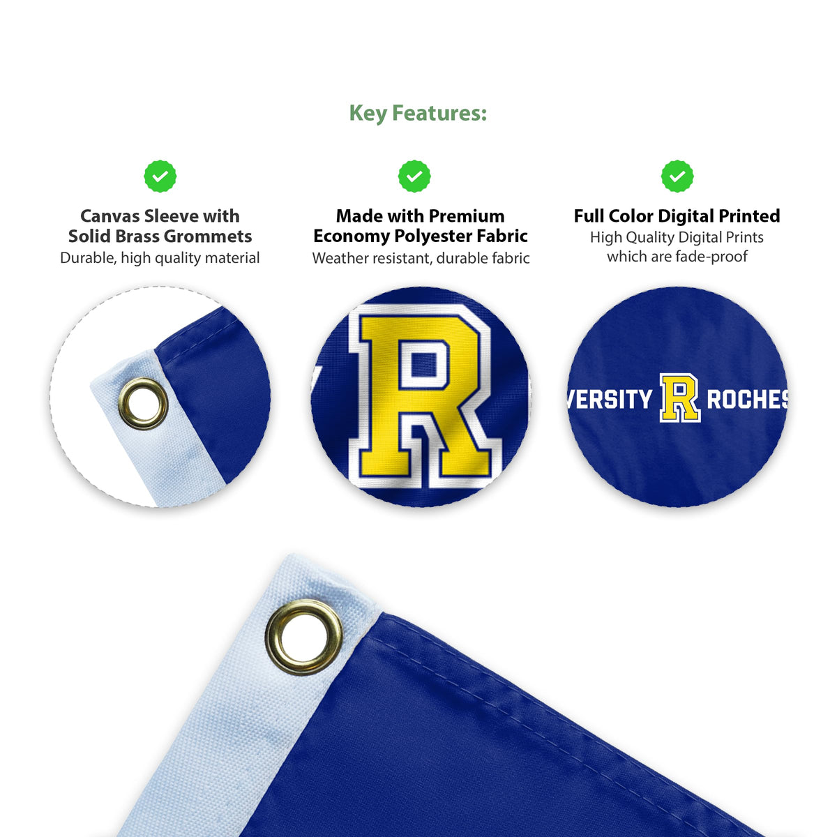 University of Rochester Flag 2 x 3 ft