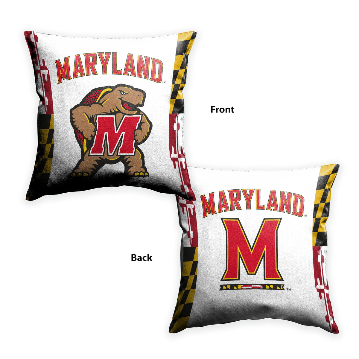 A.G.A.S Manufacturing Group Maryland UMD University Sports Fan Cushion Cover 18 x 18 - Decorative Throw Pillow Case Cushion Cover (NOT Included Insert, Filler)