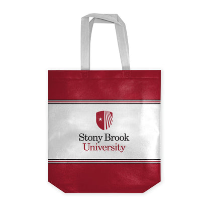 AGAS Stony Brook University Tote Bag 14 x 14 x 8 inch – Single Sided Printed Nonwoven Fabric Stony Brook Seawolves Design – Official NCAA SBU Product – Reusable Tote Bag
