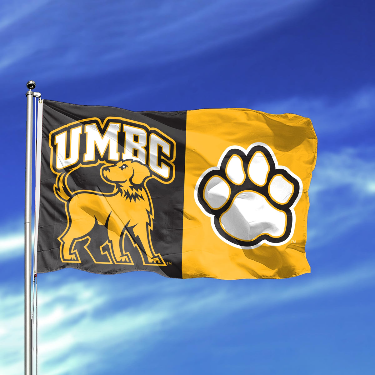 University of Maryland Baltimore County Flag 12 x 18 inch