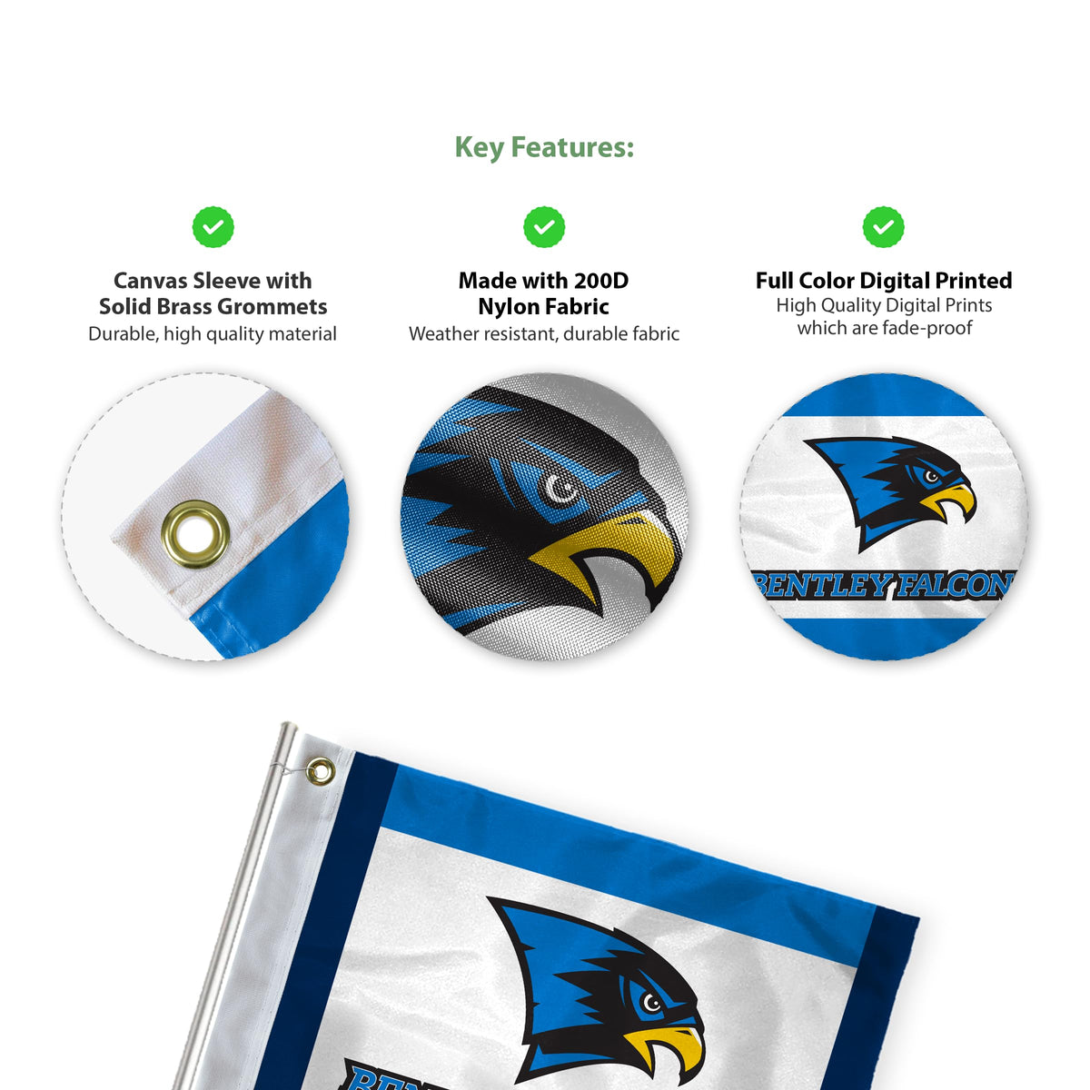 Bentley University Golf Flag 6 x 8 inch