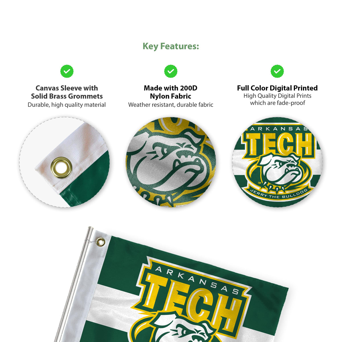 Arkansas Tech University Golf Flag 6 x 8 inch