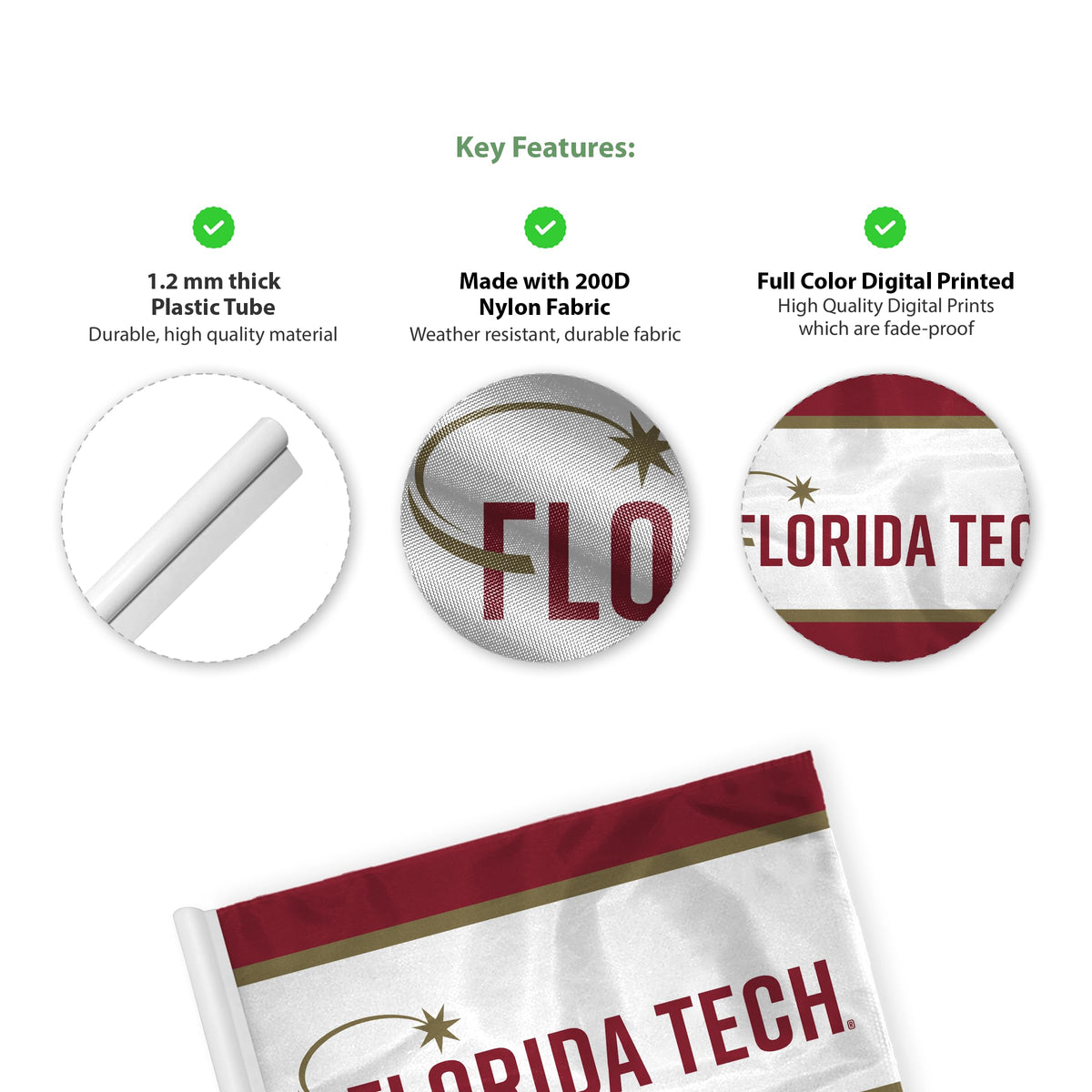 Florida Institute of Technology Golf Flag 14 x 20 inch