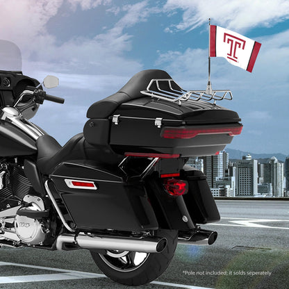 AGAS Temple University T Logo Motorcycle Flag 6 x 9 inch – Single Sided Printed Polyester with Bleed Through – Officially Licensed NCAA Product – Temple Owls Bike Flag with 0.75 inch Canvas Sleeve and Reinforced Stitching - No Pole Included