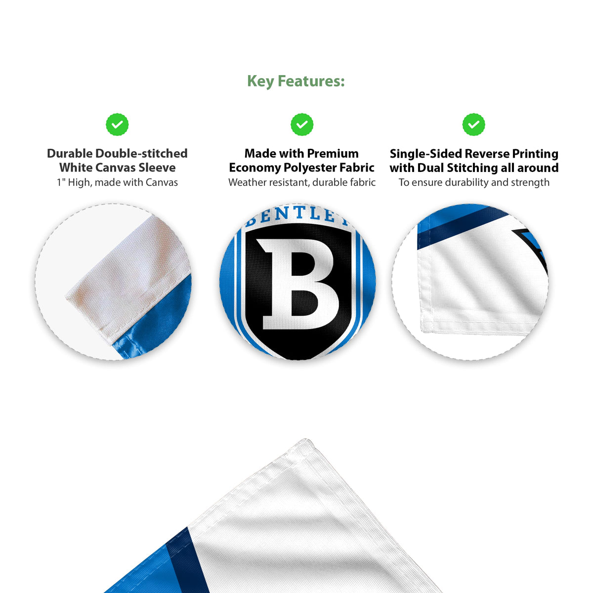 Bentley University Garden Flag 12 x 18 inch