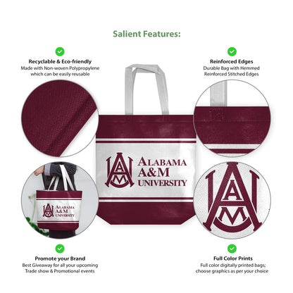 Alabama A&M University Tote Bag 14 x 14 x 8 inch