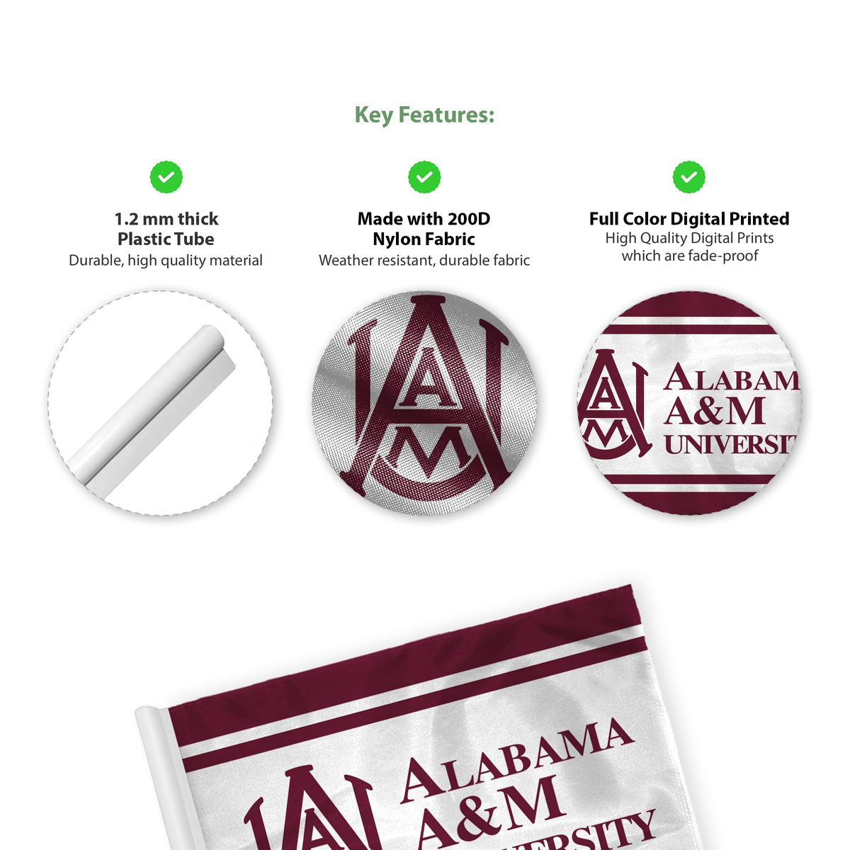 Alabama A&M University Golf Flag 14 x 20 inch