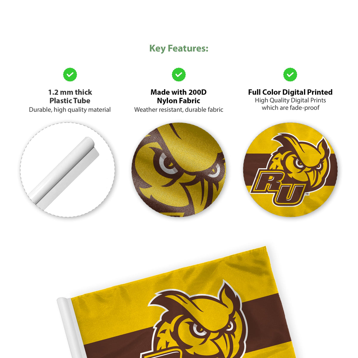 Rowan University Golf Flag 6 x 8 inch