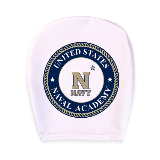 United States Naval Academy Head Rest Cover with Elastic Band for Cars, Navy Shipmen N* Logo Unisex Adult Stretchy Material Spandex Polyester Universal Size 9" x 10.5"