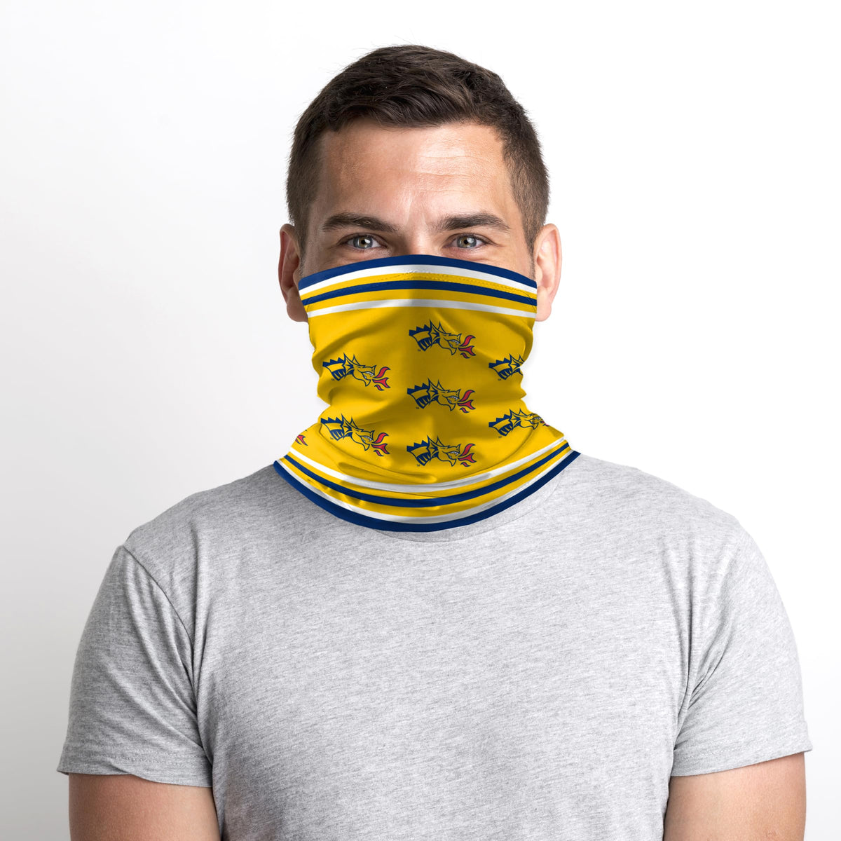 Drexel DU University Neck Gaiter Face Cover - Multiuse Balaclava, Dragons Beanie, Headband, Bandana, Neck Warmer, Running Scarf, Hair Band, Wristband – Officially Licensed Fan Gear