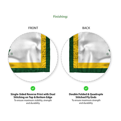 AGAS George Mason GMU University Patriots Golf flag Grommets 14x20 inches, Waterproof 200D Nylon, Mini Putting Green Flags for Backyard Practice, Golf Courses, Outdoor Banner