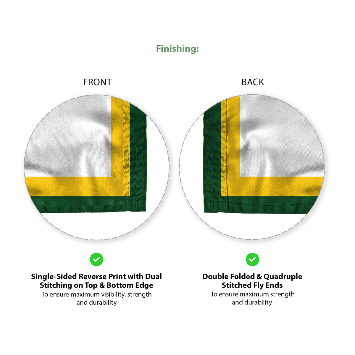AGAS George Mason flag Golf with Tube Inserted 6x8 inch, Waterproof Heavy-Duty 200D Nylon, for Backyard Practice Putting Green, Golf Courses, Country Club