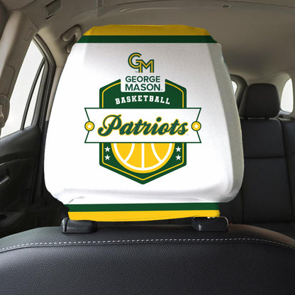 AGAS George Mason GMU Patriots Car Headrest Cover with Elastic Band for Cars, Patriots Unisex Adult Stretchy Material Spandex Polyester Universal Size 9" x 10.5"