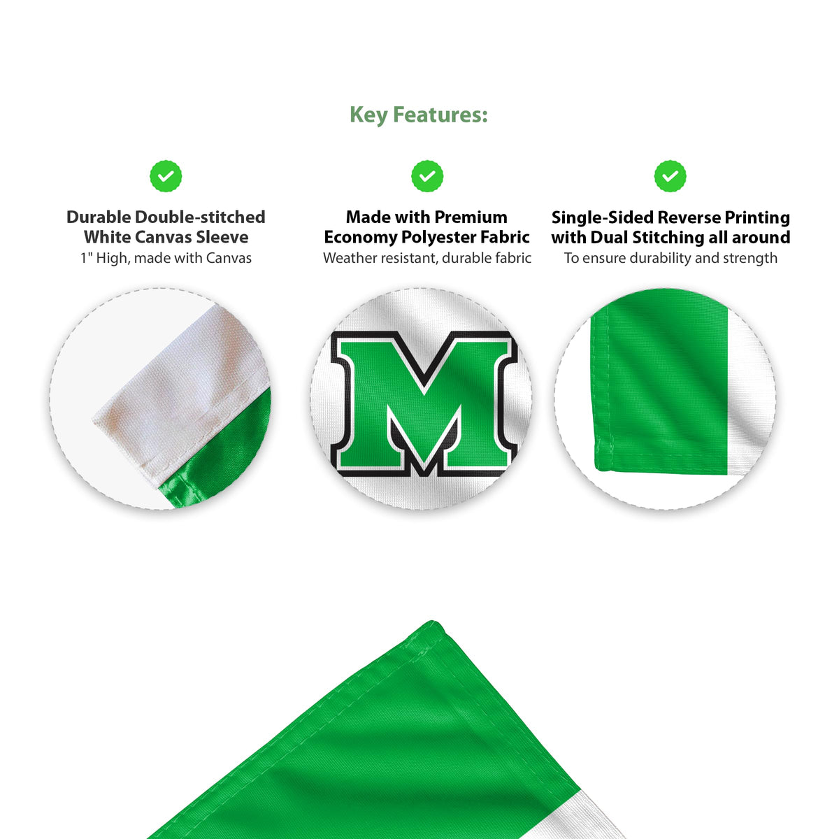 Marshall University Garden Flag 12 x 18 inch