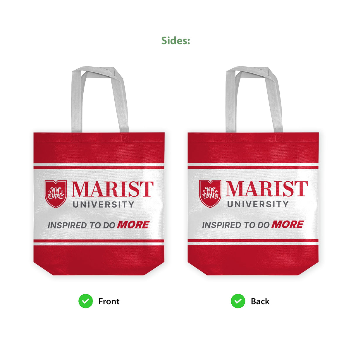 Marist University Tote Bag 14 x 14 x 8 inch