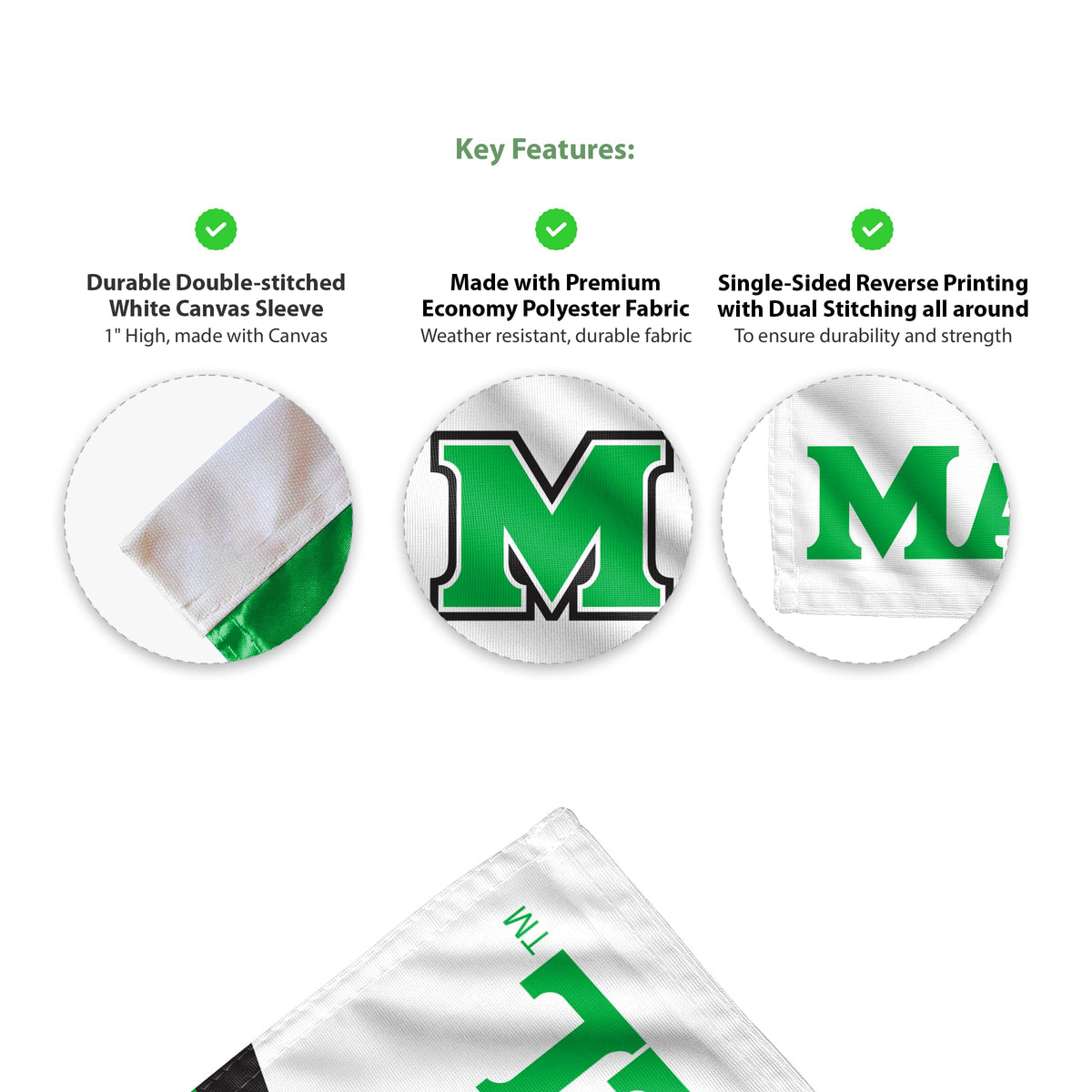 Marshall University Garden Flag 12 x 18 inch