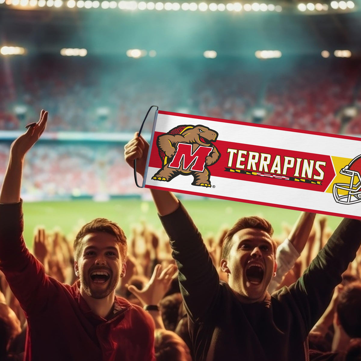AGAS Maryland UMD University Retractable Scroll Banner - Turtle Terps Rolla Banner