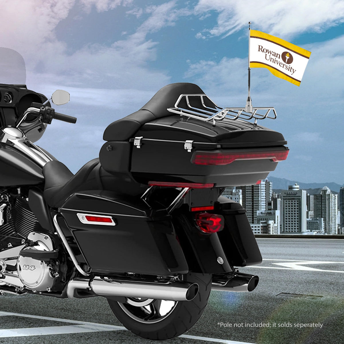 Rowan University Motorcycle Flag 6 x 9 inch