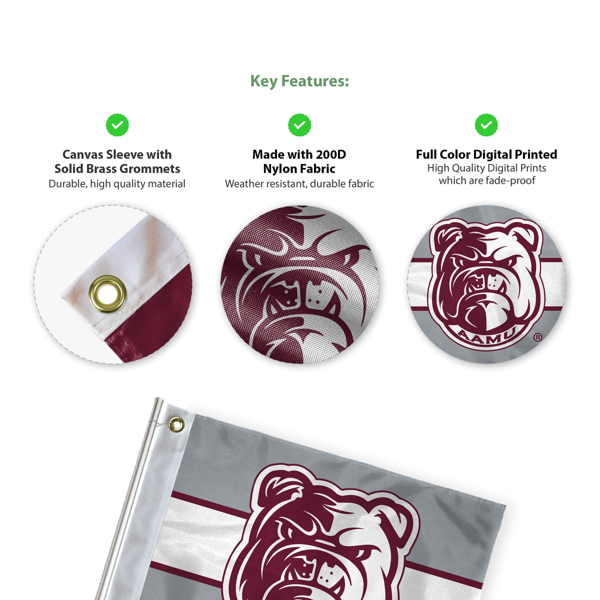 Alabama A&M University Golf Flag 6 x 8 inch