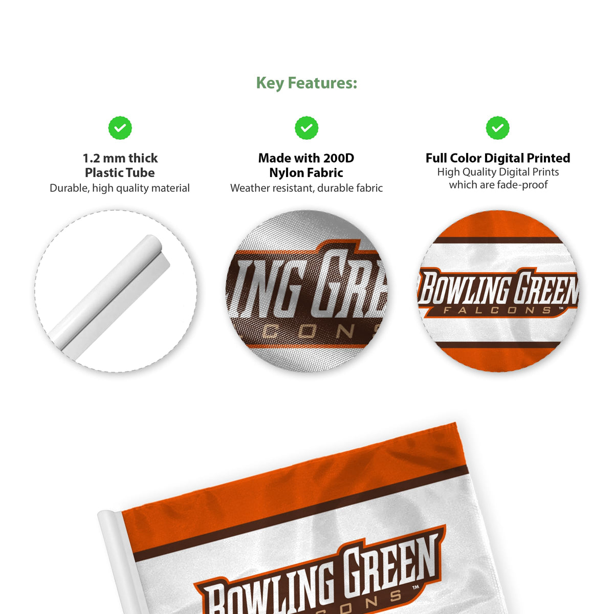 Bowling Green State University Golf Flag 14 x 20 inch