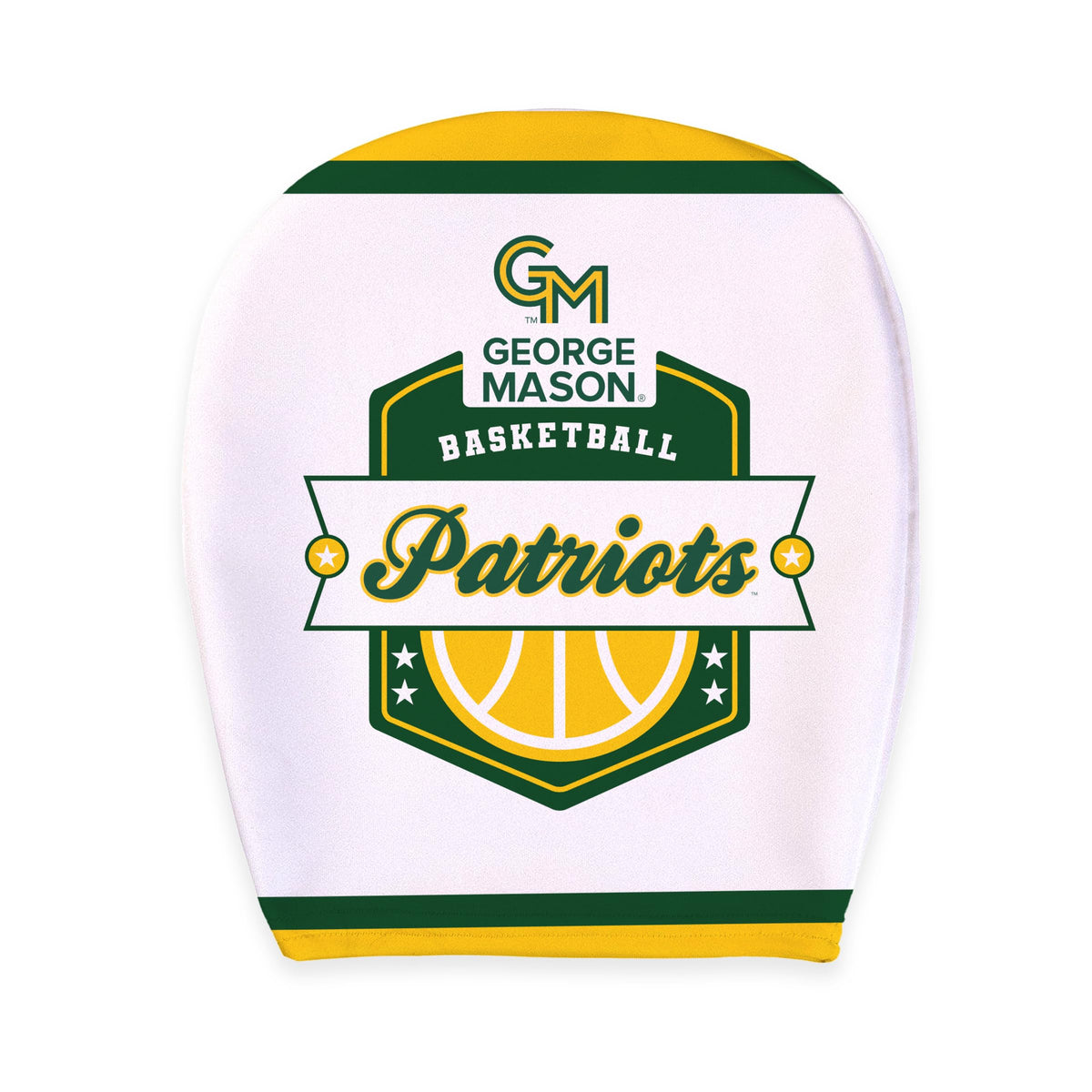 AGAS George Mason GMU Patriots Car Headrest Cover with Elastic Band for Cars, Patriots Unisex Adult Stretchy Material Spandex Polyester Universal Size 9" x 10.5"