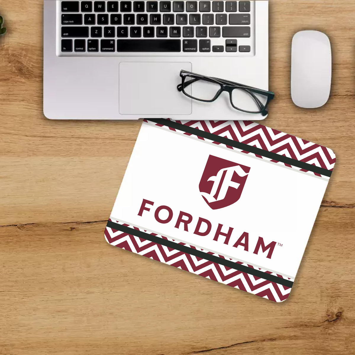 AGAS Fordham University Mouse Pad 8 x 7 inch – Single Sided Printed Neoprene Fordham Rams Pad with F Logo – Official NCAA Product – Fordham University Mouse Pad with Non Slip Rubber Base
