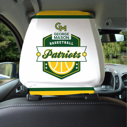 AGAS George Mason GMU Patriots Car Headrest Cover with Elastic Band for Cars, Patriots Unisex Adult Stretchy Material Spandex Polyester Universal Size 9" x 10.5"