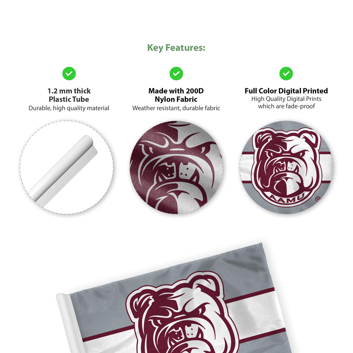 Alabama A&M University Golf Flag 6 x 8 inch