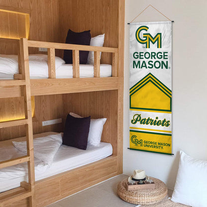 AGAS George Mason GMU University Patriots Scroll Sign 17.5" × 48" with Hanging Cord – Polyester Patriots Wall Banner